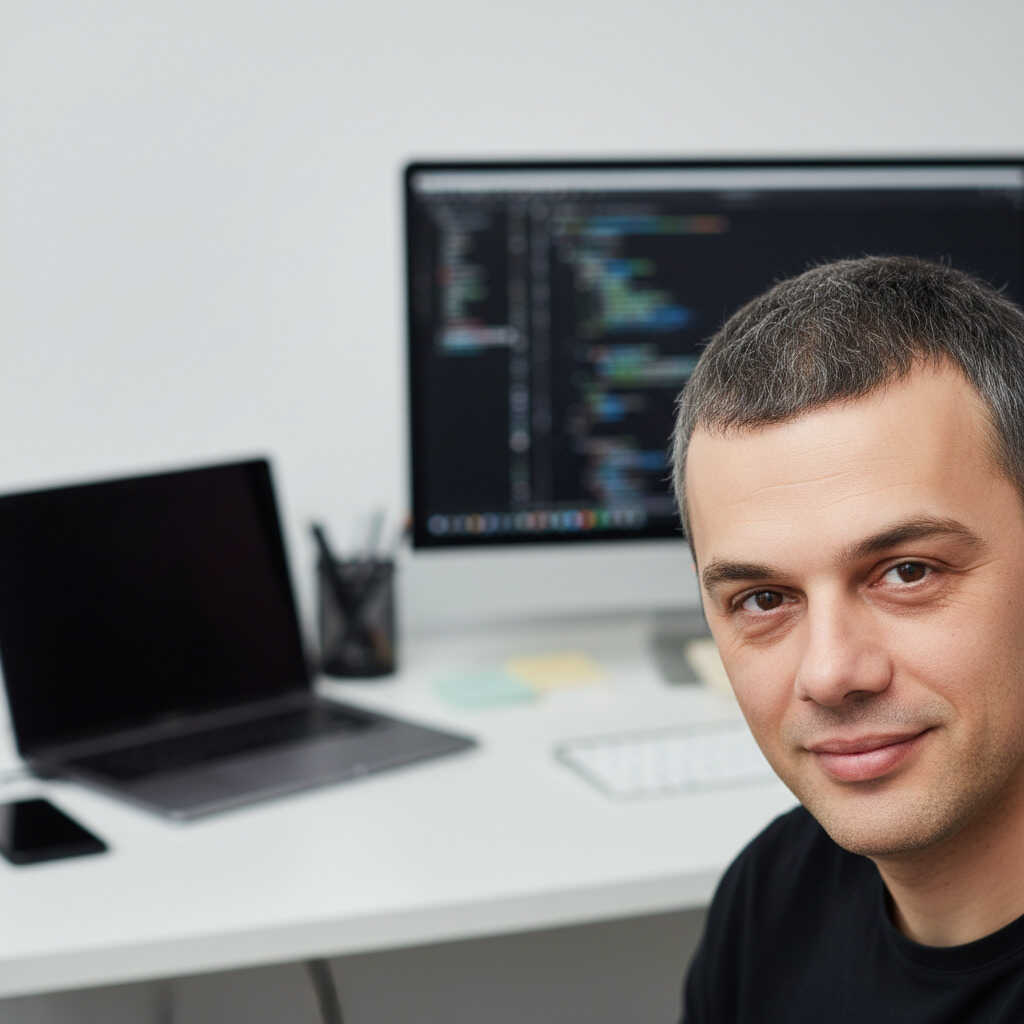 Vebmajstor Srđan Marković u svom radnom okruženju